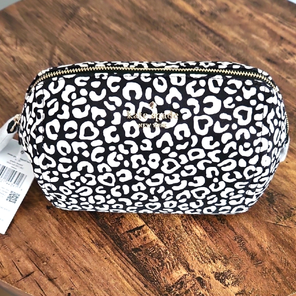 Kate Spade Leopard Print Cosmetic Bag